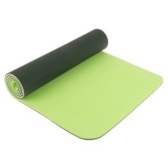 Коврик Sangh Yoga mat двухцветный, 183х61х0.8 см темно-зеленый однотонный