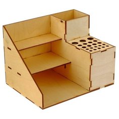 Держатель для кистей Calligrata №1 деревянная 20*14.5*15 см коричневый