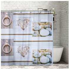 Штора для ванной Доляна Гармония 180x180 1904039 Гармония