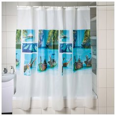 Штора для ванной Доляна Мальдивы 180x180 мальдивы