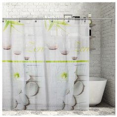 Штора для ванной Доляна Дзен 180х180 1740213 дзен