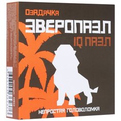 Головоломка Озадачка IQ пазл Зверопазл Лев (22822) оранжевый
