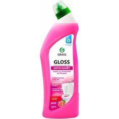 Grass чистящий гель для ванны и туалета Gloss pink с ароматом грейпфрута, 1 л