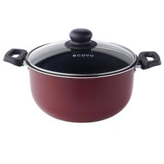 Кастрюля Scovo Expert СЭ-008, 4.5 л, бордовый