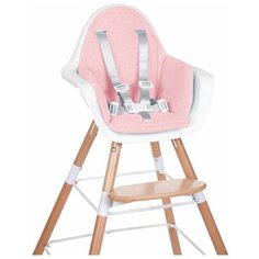 Стульчик для кормления Childhome Evolu ONE.80° с подушкой, Natural White/Tricot Pastel Old Pink