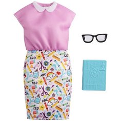Barbie Наряд преподавателя для куклы Barbie GRC54 розовый/белый