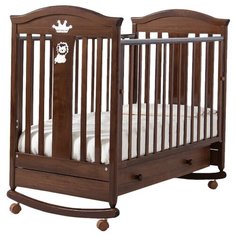 Кроватка Гандылян Даниэль (колесо) (качалка), на полозьях орех