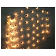 Гирлянда SNOWMEN сетка Е96508, 180 х 100 см, 160 ламп, белый/белый провод