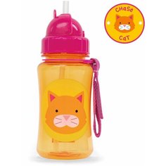 Поильник с трубочкой SKIP HOP Zoo Straw Bottle, 350 мл cat