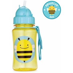 Поильник с трубочкой SKIP HOP Zoo Straw Bottle, 350 мл bee