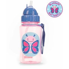 Поильник с трубочкой SKIP HOP Zoo Straw Bottle, 350 мл butterfly