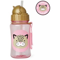 Поильник с трубочкой SKIP HOP Zoo Straw Bottle, 350 мл leopard
