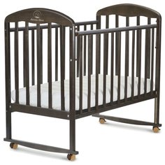 Кроватка Альма-няня Венеция (колесо) (качалка), на полозьях венге