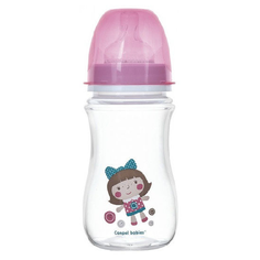 Canpol Babies Бутылочка антиколиковая с широким горлом 240 мл Игрушки, с 3 месяцев, сиреневый