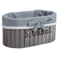 Доляна Корзина для хранения Storage, 19х11х9,5 см серый