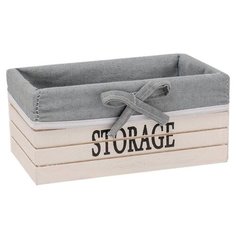 Доляна Короб для хранения STORAGE, 20 х 11.5 х 9 см белый