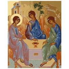 Цветной Картина по номерам "Троица Ветхозаветная" 30х40 см (ME1042)