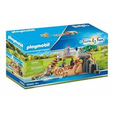 Конструктор Playmobil Family Fun 70343 Открытый вольер со львом