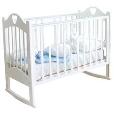 Кроватка Красная Звезда Любаша С635 (качалка), на полозьях белый