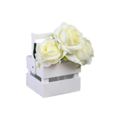 Кашпо Дарим красиво Однушка Лайт ручка складная, 12×11×9 см белый