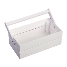 Кашпо Дарим красиво Двушка Лайт с ручкой 24.5x13.5x9 см белый