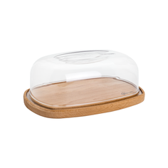 Giaretti Контейнер для продуктов Natura, 18x27 см, прозрачный/коричневый