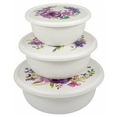 Миска Plast Team Purpur Mix, 3 шт., пурпурный