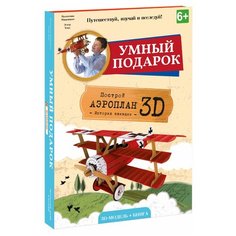 Эстер Т. "Путешествуй, изучай и исследуй! Картонный 3D конструктор + книга. Аэроплан" ГеоДом