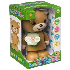 Развивающая игрушка Jia Du Toys Интерактивный рассказчик. Медведь, коричневый