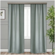 Портьеры Witerra Матовый блэкаут на ленте 135х260 см графит