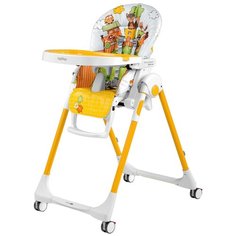 Стульчик для кормления Peg-Perego Prima Pappa Follow Me экокожа, Fox and Friend