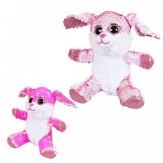 Мягкая игрушка ABtoys Кролик с пайетками 15 см