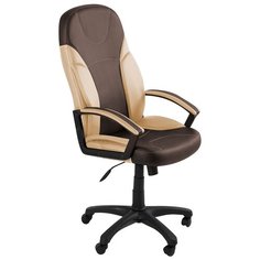Компьютерное кресло TetChair Твистер, обивка: искусственная кожа, цвет: коричневый/бежевый