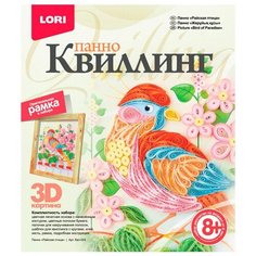 LORI Набор для квиллинга Райская птица КВЛ-024 розовый/оранжевый/голубой