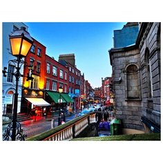 Рыжий кот Картина по номерам Вечерняя улица 50х40 см