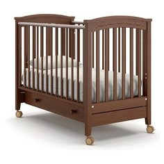 Кроватка Nuovita Perla Solo (качалка) темный орех