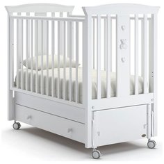 Кроватка Nuovita Fasto (качалка), продольный маятник белый