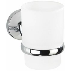 Стакан для зубных щеток Wenko Cuba, хром/матовое стекло