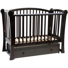 Кроватка Baby-Luce Лидер-1 (классическая), поперечный маятник шоколад