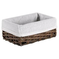 Доляна Корзина для хранения Косичка 20 х 14 х 9 см коричневый