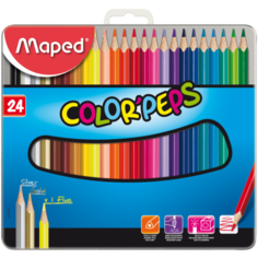 Maped Цветные карандаши Color Peps 24 цвета, металлическая коробка (832016)
