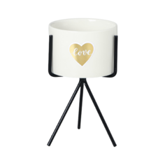 Горшок Дарите счастье Любовь 12 х 19 см белый