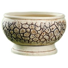 Кашпо Керамика ручной работы Купец 52 х 52 х 24 см бежевый