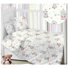 Постельное белье 1.5-спальное DREAM TIME BLK-46-SP-387-1/2C, сатин, 40 х 60 см, белый