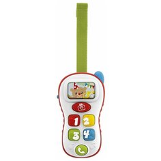 Интерактивная развивающая игрушка Chicco говорящий телефон Selfie Phone рус/англ, белый/красный