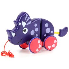 Каталка-игрушка Tanix Dole Horned Dinosaur (340) фиолетовый/розовый
