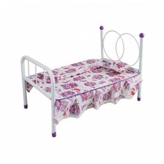 Наша игрушка Кроватка для куклы Совушка (M0611-12) белый/фиолетовый