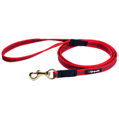 Поводок для собак Gripalle прорезиненный, фурнитура из латуни красный 1.5 м 18 мм