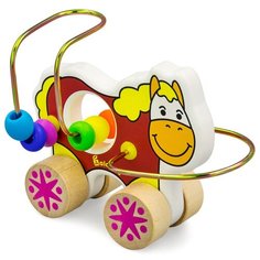 Каталка-игрушка Alatoys лабиринт Лошадка (ЛБ2006) белый/коричневый/желтый/бежевый