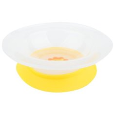 Тарелка Ням-ням пластиковая (ТП-05), белый/желтый